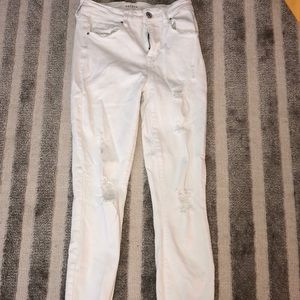 White jeans with rips